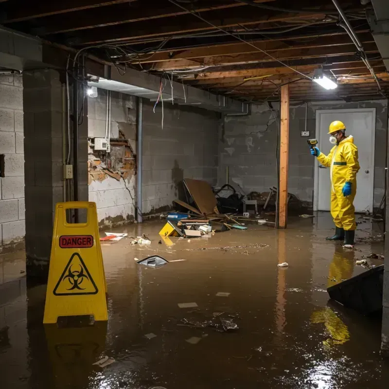 Flooded Basement Electrical Hazard in Livingston, TX Property